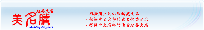 根據(jù)用戶的心愿起英文名；根據(jù)中文名字的意義起英文名；根據(jù)中文名字的讀音起英文名